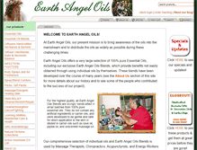 Tablet Screenshot of earthangeloils.com